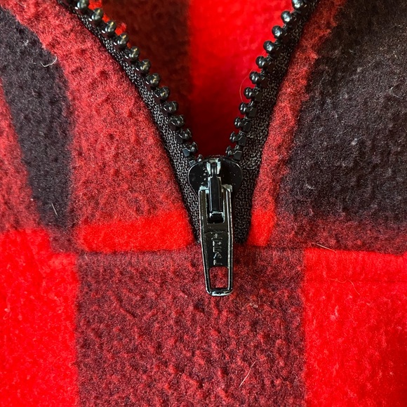 Vintage Polar Fleece 1/4 zip Pullover Coat Jacket Sweater Layer 80s - Picture 7 of 11